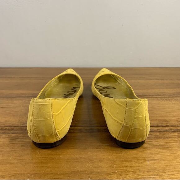 Sam Edelman Delancey Yellow Crocodile Pointy Toe Flat 
Size 6.5 - Picture 4 of 8